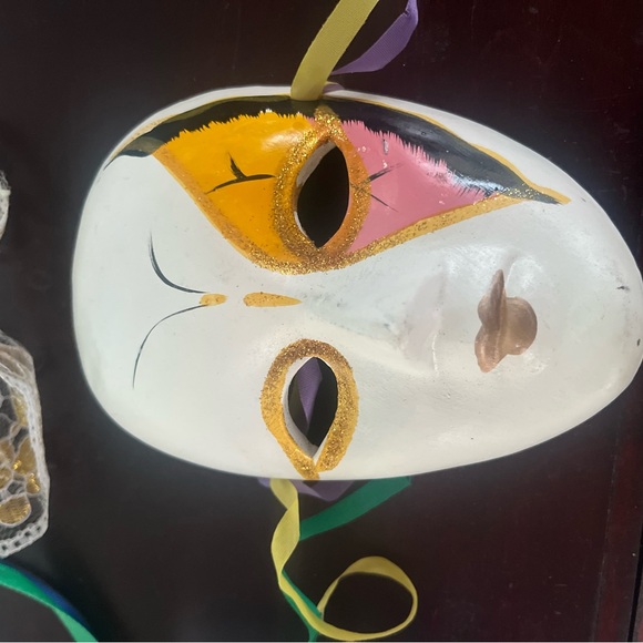 LOWSTART 🎭Lot of 10 Mardi Gras Masquerade Masks,  Ceramic Hand-Painted. 🎭 - Picture 10 of 13